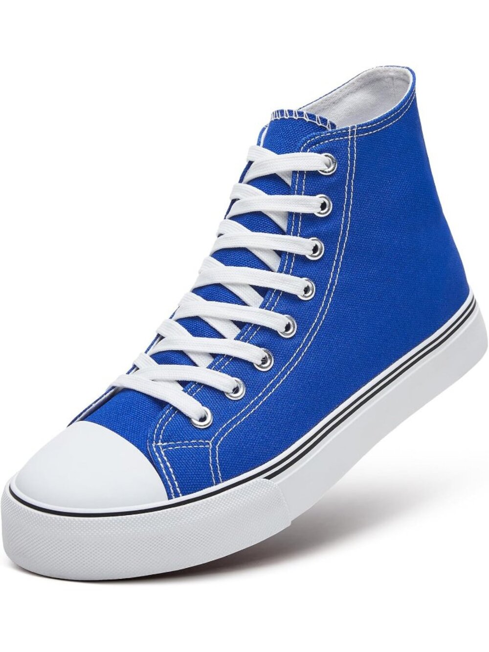 Men's Blue Tennis Shoes Classic Lace Up High  Top Athletic Running Sneakers